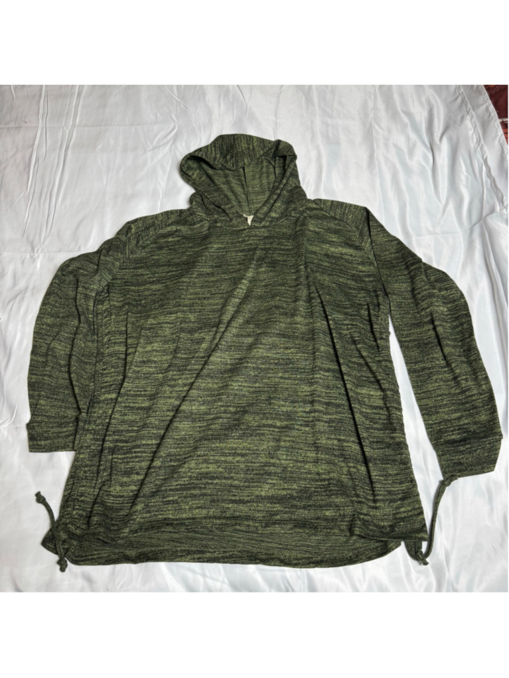 Women's nyc Hoodie Sweatshirt 4X Green Black Marled